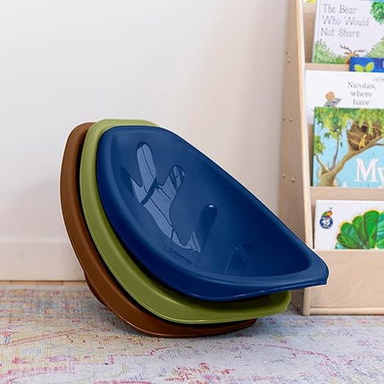 ECR4Kids Leaf Floor Seat, Rocker Chair, Earthtone, 6-Piece - LeafyLoom