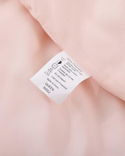 ROSGONIA California King Comforter Set Blush, 3pcs (1 Boho Light Pink Cal King Comforter & 2 Pillowcases), All Season Bedding Bedspread Blanket Quilts - LeafyLoom