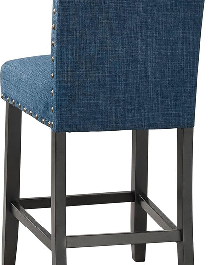 New Classic Furniture Crispin Counter Chair, Marine Blue - LeafyLoom