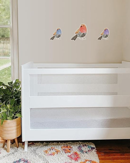 BreathableBaby Breathable Mesh 3-in-1 Convertible Crib (Toddler Bed Kit Sold Separately) — White — Two Adjustable Mattress Heights — Greenguard Gold Certified - LeafyLoom