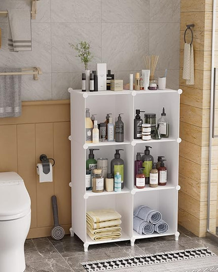 Bathroom Organizer Cube Storage Organizer Closet Storage Cube Shelf Storage Bookcase Bookshelf - LeafyLoom