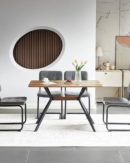 NicBex Haerin-SD-00366-LWJ Dining Chairs, 18.7"x22.2"x32.9", Light Gray - LeafyLoom