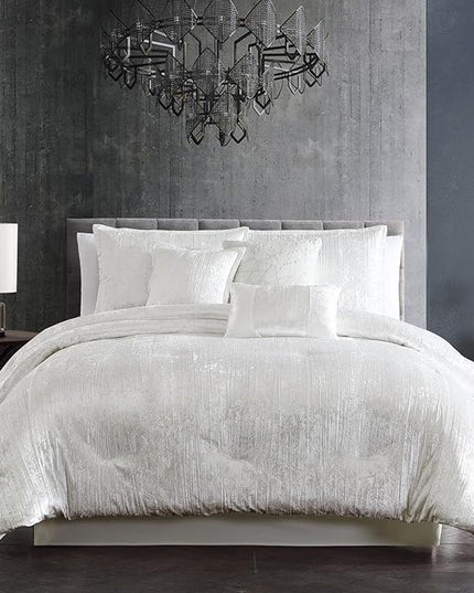 Riverbrook Home Turin Comforter Set, King, White, 7-Piece Set - LeafyLoom