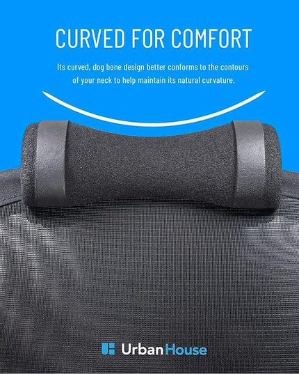 Neck Support Firm Pillow for Office Desk Mesh Chair without Headrest - LeafyLoom