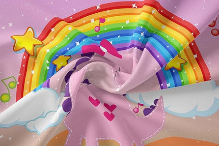 Tailor Shop Dinosaur Girls Comforter Set Queen Size,Rainbow Pink Dinosaur Bedding Set,Cartoon Dino Comforter Sets for Kids Teens，Dinosaur Bed Set,with 1 Comforter 2 Pillowcase - LeafyLoom
