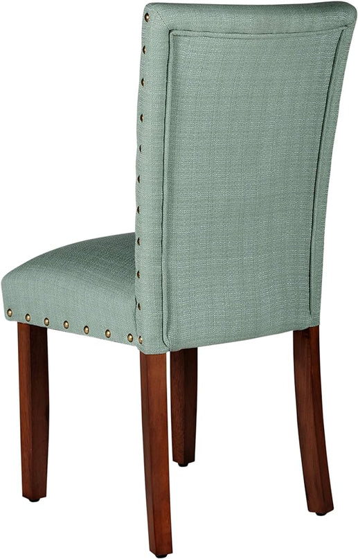 HomePop Classic Parsons Dining Chairs, Set of 2, Sea Foam Green - LeafyLoom