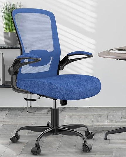 Office Chair, Ergonomic Desk Chair with Adjustable Lumbar Support, High Back Mesh Computer Chair with Flip-up Armrests-BIFMA Passed Task Chairs, Executive Chair for Home Office - LeafyLoom