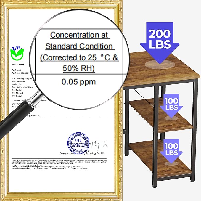 JOISCOPE 40 x 24 Inch Small Gaming Computer Desk with Table Power Outlets,Home Office Small Desk with Storage Shelves and USB & Type-C Outlet,Morden Simple Writing Table,Vintage Oak Finish - LeafyLoom