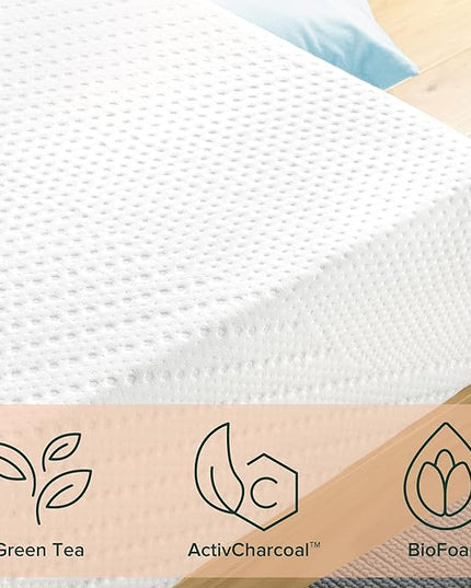 ZINUS 8 Inch Green Tea Essential Memory Foam Mattress, Queen, Mattress in A Box, Affordable Mattress, CertiPUR-US Certified - LeafyLoom