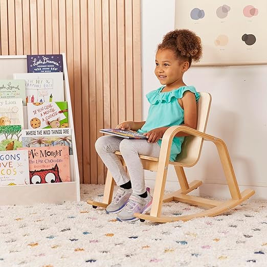 ECR4Kids Bentwood Rocking Chair, Kids Furniture, Natural - LeafyLoom