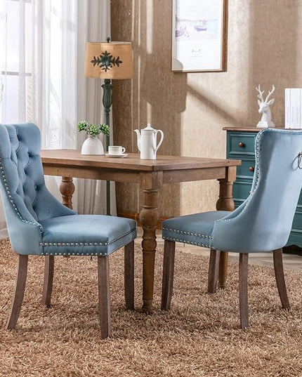 NicBex Haerin-SD-00113-LWJ Dining Chairs, 25.5"x19.7"x37.4", Light Blue - LeafyLoom