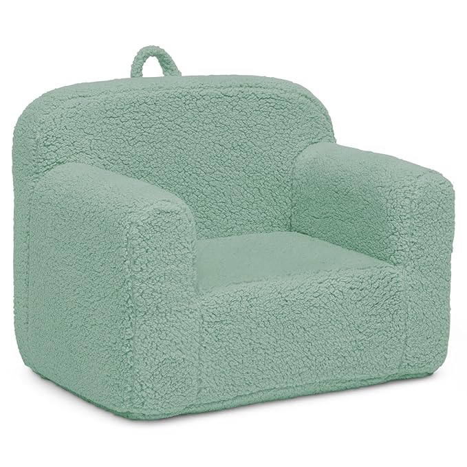 Delta Children Cozee Sherpa Chair, Sage - LeafyLoom