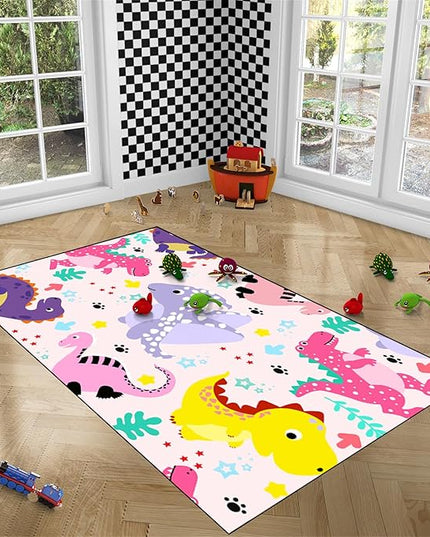 Dinosaur Rugs for Boys Bedroom Dino Rugs for Boys Room Kids Rugs Dinosaur Bedroom Decor for Boys Kids Play Rugs for Boys Bedroom Cute Dinosaur Rugs Dinosaur Rugs for Living Room Decor,5'×7' - LeafyLoom