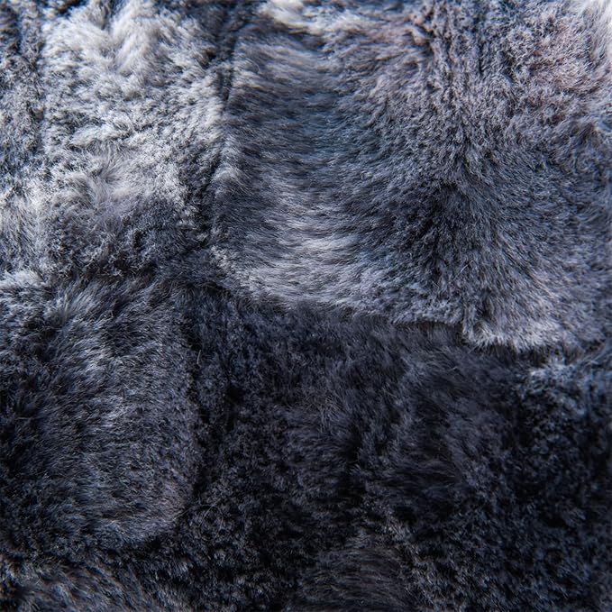 A Nice Night Faux Fur Reading Pillow Bed Wedge Large Adult Children Backrest with Arms Back Support for Sitting Up in Bed/Couch for Bedrest,Tie Dyed Gray - LeafyLoom