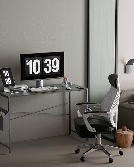 Pamray 47 Inch Computer Desk for Small Spaces with Storage Bag, Home Office Work Desk with Headphone Hook, Small Office Desk Study Writing Table - LeafyLoom