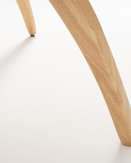 Christopher Knight Home Lucious Curved Leg Rectangular Dining Set, 5-Pcs Set, Natural Oak / Light Beige - LeafyLoom