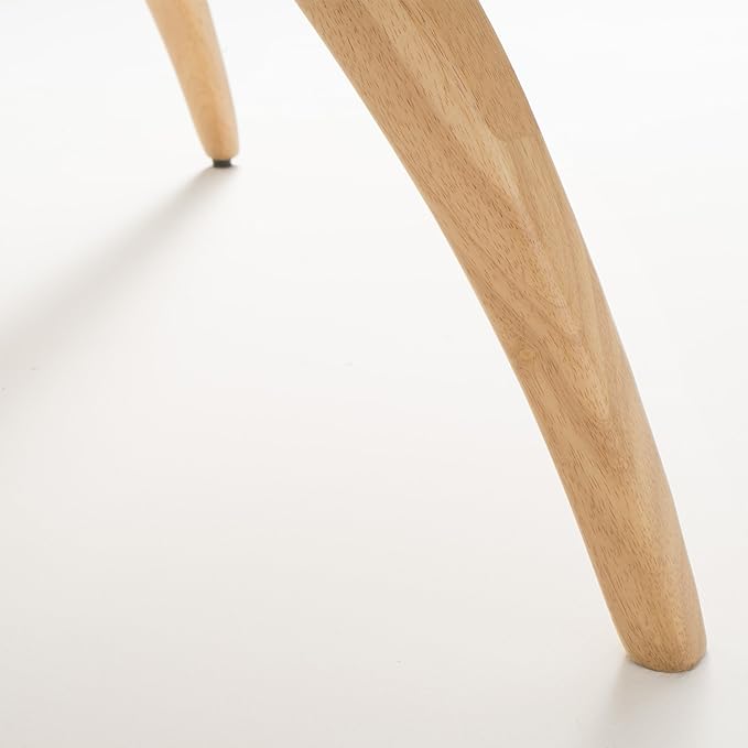 Christopher Knight Home Lucious Curved Leg Rectangular Dining Set, 5-Pcs Set, Natural Oak / Light Beige - LeafyLoom