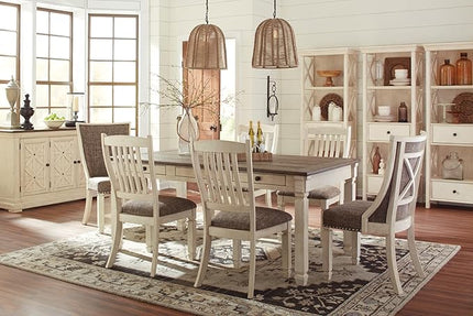 Signature Design by Ashley Bolanburg 20" Upholstered Dining Room Chair, Set of 2, Antique White - LeafyLoom