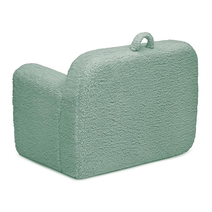 Delta Children Cozee Sherpa Chair, Sage - LeafyLoom