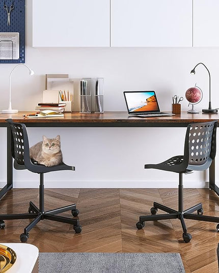 Coleshome 71 Inch Computer Desk, Executive Desk for Home Office, Study Student Writing Desk, Vintage - LeafyLoom