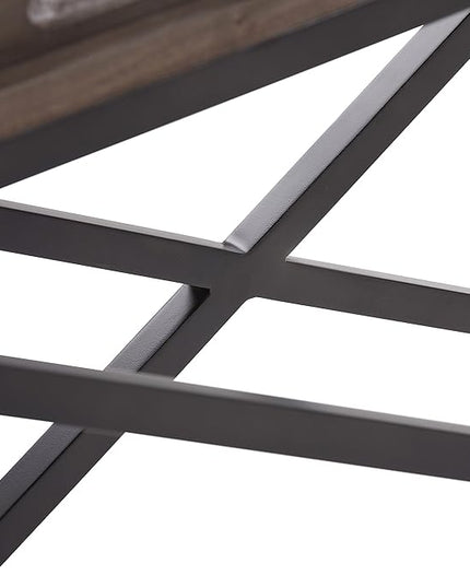 SIMPLIHOME Damien SOLID ELM WOOD 50 Inch Wide Console Table in Distressed Natural Elm, For the Living room, Entryway and Bedroom - LeafyLoom