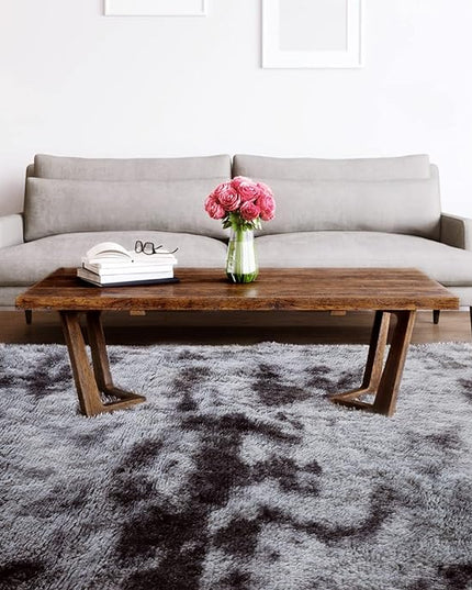 YOBATH Fluffy Shag Area Rugs 5x7 for Living Room Bedroom, Soft Fuzzy Shaggy Carpet Rugs for Girls Boys Kids Indoor Floor Nursery Home Decor, Dark Grey - LeafyLoom