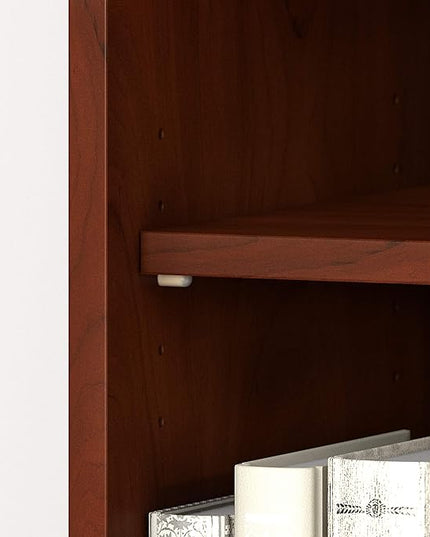 Bush Furniture 136HC-Z Studio C 5-Shelf 73-Inch H Bookcase, Hansen Cherry - LeafyLoom