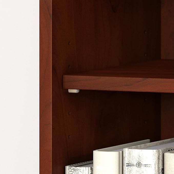Bush Furniture 136HC-Z Studio C 5-Shelf 73-Inch H Bookcase, Hansen Cherry - LeafyLoom