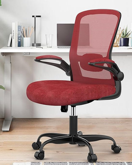 Office Chair, Ergonomic Desk Chair with Adjustable Lumbar Support, High Back Mesh Computer Chair with Flip-up Armrests-BIFMA Passed Task Chairs, Executive Chair for Home Office - LeafyLoom