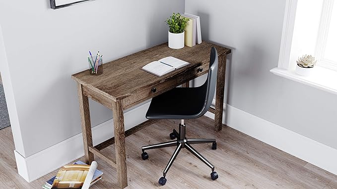 Signature Design by Ashley Arlenbry Farmhouse 47" Home Office Desk, Weathered Oak Gray - LeafyLoom