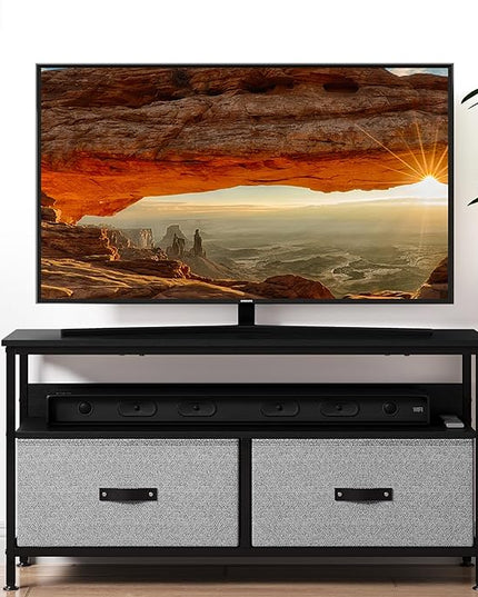 IDEALHOUSE Dresser TV Stand 50 Inch Entertainment Center with Storage TV Stand for Bedroom Small TV Stand Dresser with Drawers and Shelves, TV & Media Console Table Furniture for Living Room, Grey - LeafyLoom