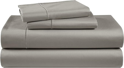 Lane Linen 100% Egyptian Cotton King Sheet Set - Luxury 1000 Thread Count King Size Sheets, 4Pc Sateen Weave King Bed Sheets, Hotel Bedding Sheets & Pillowcases, 16" King Sheets Deep Pocket - Charcoal - LeafyLoom