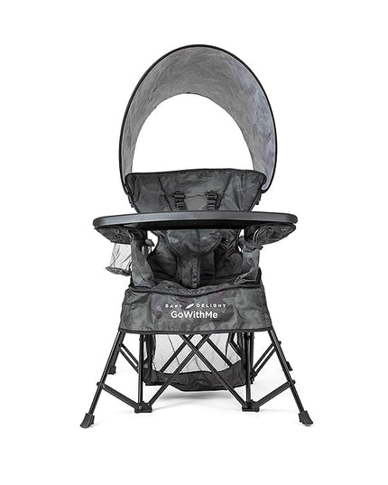 Baby Delight Go with Me Venture Portable Chair | Indoor and Outdoor | Sun Canopy | 3 Child Growth Stages | Carbon Camo - LeafyLoom