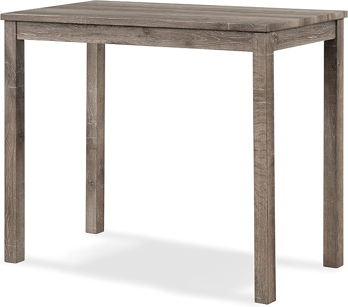 Roundhill Furniture Sora Wood 3-Piece Counter Height Dining Set, Taupe - LeafyLoom