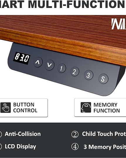 Standing Desk Adjustable Height- Whole Piece Desktop Stand Up Desk, Electric Standing Desk, Sit to Stand Desk for Home & Office Computer Desk - LeafyLoom