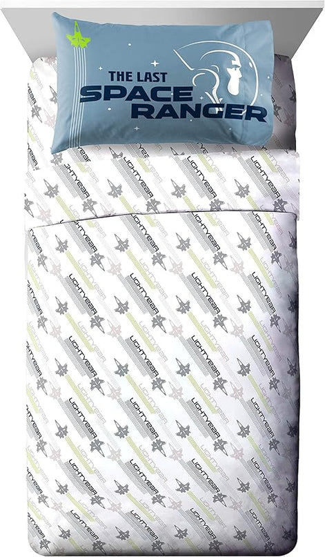 Jay Franco Disney Pixar Lightyear Space Command 5 Piece Twin Size Bed Set - includes Comforter & Sheet Set - Bedding Features Buzz - Super Soft Kids Fade Resistant Microfiber (Official Product) - LeafyLoom
