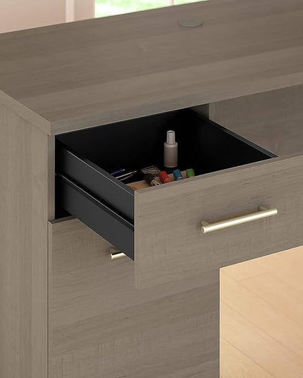 Bush Furniture Somerset 72W Office Desk with Drawers in Ash Gray - LeafyLoom