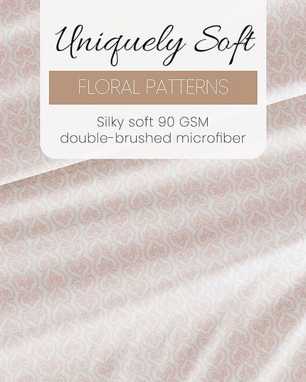 Linen Market 4 Piece Full Bedding Sheet Set (Pink Roses) - Sleep Better Than Ever with These Ultra-Soft & Cooling Bed Sheets for Your Full Size Bed - Deep Pocket Fits 16" Mattress - LeafyLoom