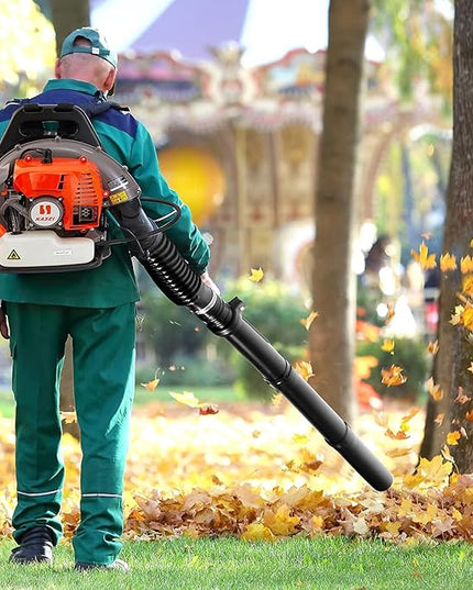 Leaf Blower by KASEI, 43CC 2-Stroke Backpack Gas Powered Leaf Blower, 200MPH Wind Speed & 530CFM Air Volume, EPA Certified Blowers for Lawn Care - LeafyLoom