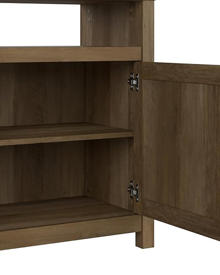 Bush Furniture Knoxville Farmhouse Stand for 75 Inch TV, Living Room Media Console with Storage, 65W, Reclaimed Pine - LeafyLoom