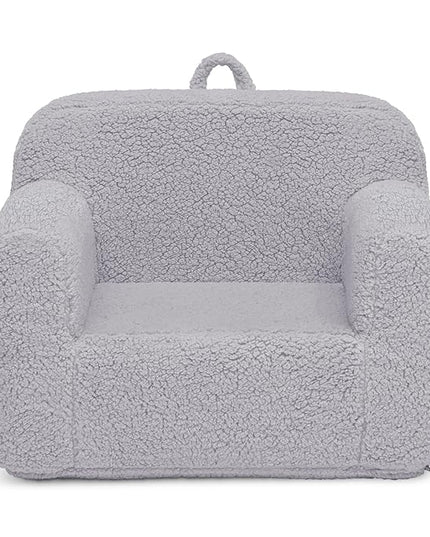 Delta Children Cozee Sherpa Chair, Grey - LeafyLoom
