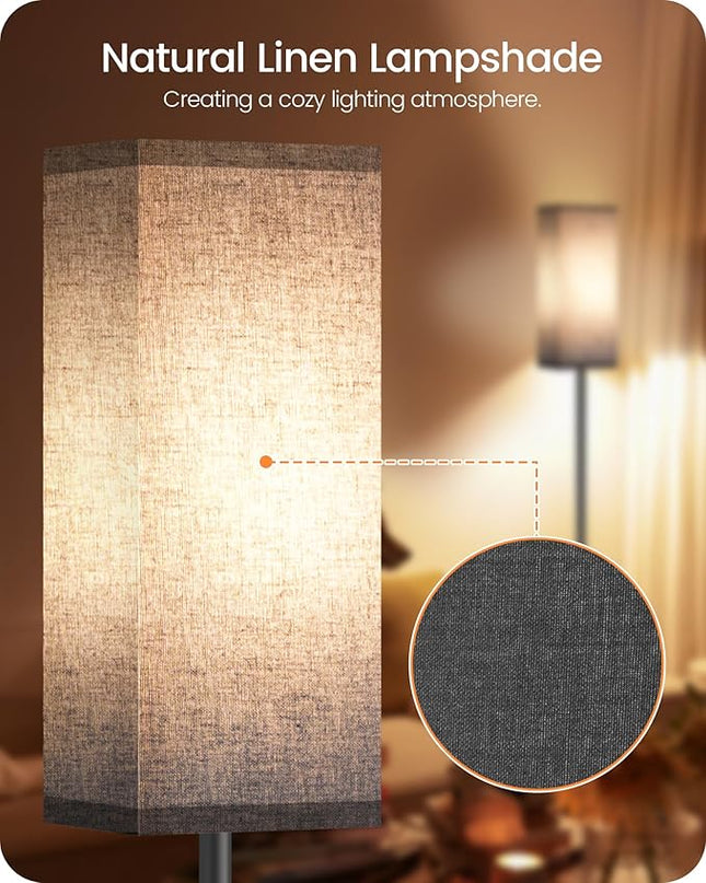 Floor Lamp, Pole Lamp with Foot Switch, Modern Standing Lamp Lampshade, Minimalist Freestanding Lamp (Bulb Not Included), for Living Room, Bedroom Office FCC Listed, Black B07LD05 - LeafyLoom
