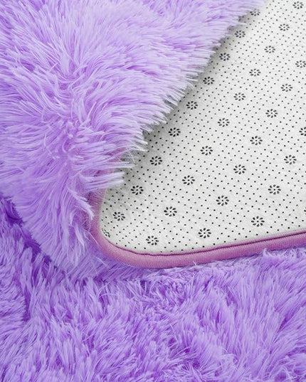 Softlife Ultra Soft Fluffy Area Rugs for Bedroom, Girls and Boys Room Kids Room Nursery Rug, 3 x 5 Feet Shaggy Fur Indoor Plush Modern Floor Carpet for Living Room Christmas Decor, Purple - LeafyLoom