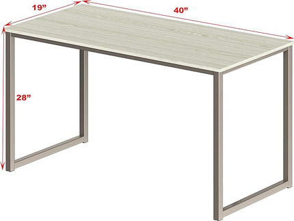 SHW Home Office 40-Inch Computer Desk, Maple - LeafyLoom