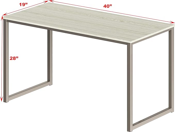 SHW Home Office 40-Inch Computer Desk, Maple - LeafyLoom