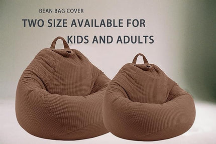 Stuffed Animal Storage Bean Bag Chair Cover (No Filler) Washable Ultra Soft Corduroy Bean Bag Cover for Organizing Plush Toys, Bean Bag for Adults - LeafyLoom