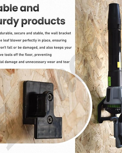 Blower Wall Mount/ Wall Mount Hanger for EGO Leaf Blower 765 CMF Power+ LB7654, Plastic Wall Holder Wall Bracket for Hanging Leaf Blower - LeafyLoom