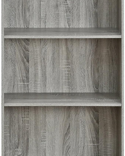Furinno Basic 3-Tier Bookcase Storage Shelves, French Oak Grey - LeafyLoom