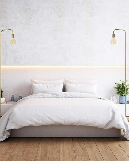 O’Bright Industrial Floor Lamp for Living Room, Metal Lamp, E26 Socket, 70 Inches, Minimalist Design for Decorative Lighting, Stand Lamp for Bedroom, Office, Dorm, Gold - LeafyLoom