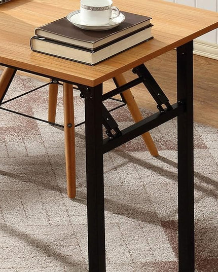 Computer Desk,47" Modern Simple Style Folding Tables,Home Office Writing Desk, Space Saving Foldable Table, No Install Needed - LeafyLoom